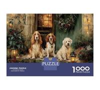 Puzzle 1000 Pieces Adulte Le Chien Heureux - Fusionne l'amour des Animaux Et Le Style du Puzzle Chien Et Puzzle Stitch 1000 Pieces 70x50cm/1000pcs
