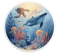 Puzzle 1000 Pièces Adulte Monde Marin - Plongez Dans Une Aventure Sous-marine Captivante Avec Ce Puzzle 1000 Pièces. Design Vibrant Avec Poissons, Coraux Et Baleines. Idéal Pour Les Passionnés De Natu