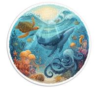 Puzzle 1000 Pièces Adulte Monde Marin - Plongez Dans Une Aventure Sous-marine Captivante Avec Ce Puzzle 1000 Pièces. Design Vibrant Avec Poissons, Coraux Et Baleines. Idéal Pour Les Passionnés De Natu