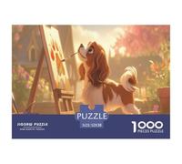 Puzzle 1000 Pieces Adulte, Ode Aux Animaux Et Au Chien Fidèle - Intègre des Éléments De Puzzle Chien Et Puzzle Stitch 1000 Pieces 52x38cm/1000pcs