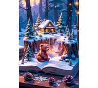 Puzzle 1000 Pieces Adulte Paysage Animal Ours 75 x 50 cm Puzzles Adultes 1000 Pièces Puzzle Impossible Jeu Éducatif Jeu D'adresse pour Toute la Famille