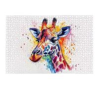 Puzzle 1000 Pièces Adultes, 75x50cm Puzzle Animaux pour Adulte, Puzzles Bois avec Boite, Jeu de Puzzles Classiques Girafe pour Toute la Famille, pour Décoration Murale Maison, Idee Cadeau Femme, -8907