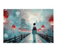 Puzzle 1000 Pièces Adultes, 75x50cm Puzzle Beauté pour Adulte, Puzzles Bois avec Boite, Jeu de Puzzles Classiques Japon pour Toute la Famille, pour Décoration Murale Maison, Idee Cadeau Femme, -8221