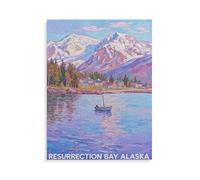 Puzzle 1000 Pièces Adultes，Alaska, Resurrection Bay，Jouets Cadeaux Éducatifs pour Les Vacances pour La Famille Et Les Amis（50x70cm）-HK88