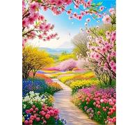 Puzzle 1000 Pieces Adultes Allée du Jardin printanier, Puzzle pour Adulte 1000 Pièces Jeu éducatif défi Jouet Activité Familiale Parfaite, Puzzles de Décoration Familiale