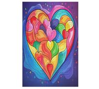 Puzzle 1000 Pièces Adultes, Amour Puzzles pour Enfants, en Bois Cadeaux, Jeu Familial Amusant （78×53cm）