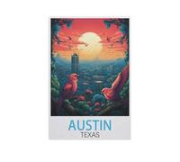 Puzzle 1000 Pièces Adultes,Austin Texas,Jouets Cadeaux Éducatifs pour Les Vacances pour La Famille Et Les Amis(38x26cm)-FQ62