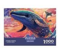 Puzzle 1000 Pieces Adultes baleineDance Colourful Art 70x50cm/1000pcs Puzzle Adulte 1000 Pièces Jeu Éducatif Défi Jouet 1000 Pièces Puzzles Marine Animal Adultes Enfants