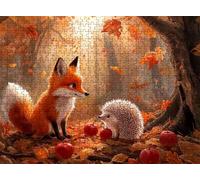 Puzzle 1000 Pieces Adultes, Challenge Casse-Tête Difficile, Format 75 x 50 cm, Puzzle Bois Coloré pour Détente, Jeu de Société Famille, Impossible Classique Jigsaw Puzzles Dessin animé hérisson f0-544