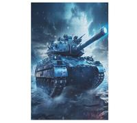 Puzzle 1000 Pièces Adultes, Char d'assaut,pour Enfants,Puzzles en Bois,Décoration De La Maison 78×53cm