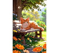 Puzzle 1000 Pieces Adultes Chat Dessin Animé Fleur 75 x 50 cm Puzzle Adulte Jeu éducatif défi Jouet Puzzle Impossible 1000 Pièces Puzzles