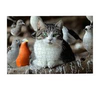 Puzzle 1000 Pièces Adultes, Chat Puzzle Adulte avec Une Boîte d'emballage Exquise, Classique Jeux Educatifs pour Activité Familiale, Grand Puzzles en Bois Oiseau, Cadeau Tableau Decor Murale -1425