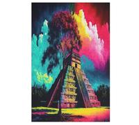 Puzzle 1000 Pièces Adultes, Chichen Itza Puzzles pour Enfants, en Bois Cadeaux, Jeu Familial Amusant 78×53cm