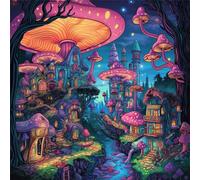 Puzzle 1000 Pièces Adultes Cité Champignons Rêve, Développe Observation, Logique et Concentration, Puzzle Adulte 1000 Pieces 65x65 cm