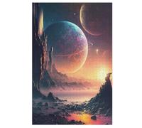 Puzzle 1000 Pièces Adultes, Colorful Paysage Fantastique,pour Enfants,Puzzles en Bois,Décoration De La Maison 78×53cm