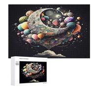 Puzzle 1000 Pièces Adultes, Colorful planète,pour Enfants,Puzzles en Bois,Décoration De La Maison （75×50cm）