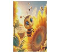 Puzzle 1000 Pièces Adultes, Cute Abeille Puzzles pour Enfants, en Bois Cadeaux, Jeu Familial Amusant 78×53cm