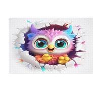 Puzzle 1000 Pièces Adultes, Cute Chouette Puzzles pour EnfFourmis, en Bois Cadeaux, Jeu Familial Amusant (75×50cm)