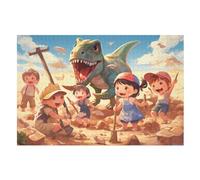 Puzzle 1000 Pièces Adultes, Dinosaure Puzzles pour EnfFourmis, en Bois Cadeaux, Jeu Familial Amusant （75×50cm）