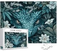 Puzzle 1000 Pièces Adultes, Dragon Puzzle Animal Motif Désign, Grand Bois Jigsaw 75x50cm Débutant Fille éducatif Challenge Toy avec Emballage Cadeau for Decoration Chambre Murale Cadeau Femme,Model379