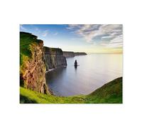 Puzzle 1000 Pièces Adultes，Falaises de Moher au Coucher du Soleil atmosphérique, Irlande，Puzzle en Papier DIY Jeu De Famille,Jeu De Team Building,Cadeau pour Les Amants Ou Les Amis（50x70cm）-C16