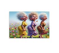 Puzzle 1000 pièces Adultes Femmes âgées de Dessin animé Jeu éducatif Classique Puzzles, Jeu d'adresse pour Toute la Famille, Magnifique décoration Puzzle et Cadeaux 38x52cm