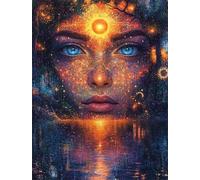 Puzzle 1000 Pieces Adultes Fille du Soleil, Puzzle pour Adulte 1000 Pièces Jeu éducatif défi Jouet Activité Familiale Parfaite, Puzzles de Décoration Familiale