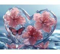 Puzzle 1000 Pièces Adultes Fleur Puzzles Classiques Amour, n-252 | Puzzle en Bois 75x50cm, Puzzles Familial, Détente et Divertissement, Cadeau Femme, Tableau Decoration Murale