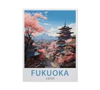 Puzzle 1000 Pièces Adultes,Fukuoka Japon,Puzzle en Bois DIY Jeu De Famille,Jeu De Team Building,Cadeau pour Les Amants Ou Les Amis(75x50cm)-BA47