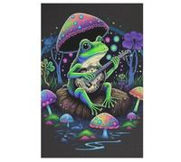 Puzzle 1000 Pièces Adultes, Grenouille Jouant de la guitaree Puzzles pour EnfFourmis, en Bois Cadeaux, Jeu Familial AmusFourmi 78×53cm