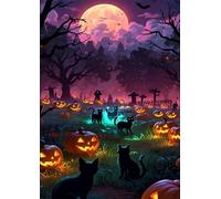 Puzzle 1000 Pieces Adultes Halloween 75x50 cm, Examinez Les pièces, Découvrez Les Indices et Résolvez l'enquête, Puzzle Adulte 1000 Pièces