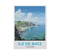 Puzzle 1000 Pièces Adultes,Île de Batz Finistère,Puzzle en Papier DIY Jeu De Famille,Jeu De Team Building,Cadeau pour Les Amants Ou Les Amis(50x70cm)-GO28