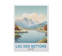 Puzzle 1000 Pièces Adultes,Lac des Settons Nièvre,Jouets Cadeaux Éducatifs pour Les Vacances pour La Famille Et Les Amis(50x70cm)-GN22