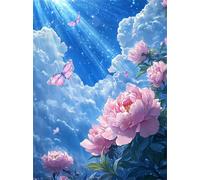 Puzzle 1000 Pieces Adultes Lumière du Soleil Pivoine Rose, Puzzle pour Adulte 1000 Pièces Jeu éducatif défi Jouet Activité Familiale Parfaite, Puzzles de Décoration Familiale