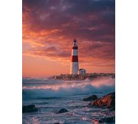 Puzzle 1000 Pieces Adultes Majestic Lighthouse Seashore, Puzzle pour Adulte 1000 Pièces Jeu éducatif défi Jouet Activité Familiale Parfaite, Puzzles de Décoration Familiale