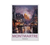 Puzzle 1000 Pièces Adultes，Montmartre, Paris, France，Puzzle en Papier DIY Jeu De Famille,Jeu De Team Building,Cadeau pour Les Amants Ou Les Amis（50x70cm）-U64
