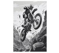 Puzzle 1000 Pièces Adultes, Motocross Puzzles pour Enfants, en Bois Cadeaux, Jeu Familial Amusant 78×53cm