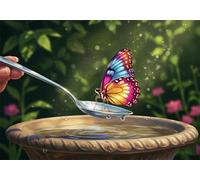 Puzzle 1000 Pieces Adultes Papillon Cuillère, 75x50cm Jigsaw Puzzles Classiques, Puzzle Adulte 1000 pièces Fontaine, Jeu Éducatif et Défi de Concentration, Idée Cadeau Anniversaire