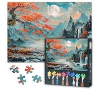 Puzzle 1000 pièces adultes paysage d'automne 1000 puzzle pour adultes peinture de paysage puzzles jeu d'adresse décoration murale et cadeau jeu de défi, 50 x 70 cm