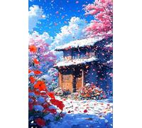 Puzzle 1000 Pieces Adultes Paysage Neige Fleuri 75 x 50 cm Puzzle Adulte Jeu éducatif défi Jouet Puzzle Impossible 1000 Pièces Puzzles