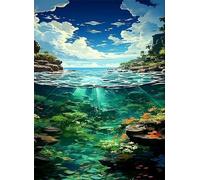 Puzzle 1000 Pieces Adultes Paysage Océanique 75x50 cm, Examinez Les pièces, Découvrez Les Indices et Résolvez l'enquête, Puzzle Adulte 1000 Pièces