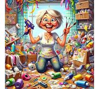 Puzzle 1000 Pièces Adultes Peintre enthousiaste 65x65cm 1000 pièces Puzzles pour Adultes Jeu éducatif défi Jouet, Puzzle Impossible pour Toute la Famille