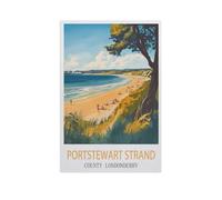 Puzzle 1000 Pièces Adultes,Plage de Portstewart, Comté de Londonderry,Puzzle en Papier DIY Jeu De Famille,Jeu De Team Building,Cadeau pour Les Amants Ou Les Amis(38x26cm)-FY28