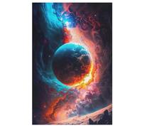 Puzzle 1000 Pièces Adultes, Planète Starry Sky,pour Enfants,Puzzles en Bois,Décoration De La Maison （78×53cm）