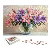 Puzzle 1000 Pièces Adultes, Puzzle 1000 Pieces Lis pour Adultes, Grand Puzzles Bois Fleur avec Boite, Jeu de Concentration pour Toute la Famille, Puzzles pour Décoration Maison, Cadeau Femme, -6195
