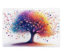 Puzzle 1000 Pièces Adultes, Puzzle Arbre de Vie pour Adulte, Puzzles Bois avec Boite Cadeau, Jeu de Concentration pour Adultes, 1000 Pièces Puzzles pour Décoration Murale Maison, Cadeau Femme, B-32