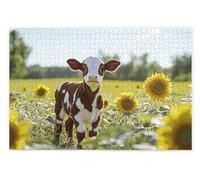 Puzzle 1000 Pièces Adultes, Puzzle Bœuf pour Adulte, Grand Puzzles Bois avec Boite Cadeau, Jeu de Concentration pour Adultes, 1000 Pièces Puzzles pour Décoration Murale Maison, Cadeau Femme, T-80