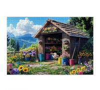 Puzzle 1000 Pièces Adultes, Puzzle Chalet pour Adulte, Grand Puzzles Bois avec Boite Cadeau 75x50cm, Jeu de Concentration pour Adultes, Decoration Noel, Idee Cadeau Femme Homme, Thème: Fleur, A-43
