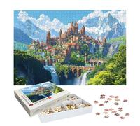 Puzzle 1000 Pièces Adultes, Puzzle Château pour Adulte et Enfants, Grand Puzzles Bois avec Boite, Jeu de Concentration pour Adultes, 1000 Pièces Puzzles Paysage pour Décoration Murale, Cadeaux, -6954