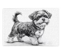 Puzzle 1000 Pièces Adultes, Puzzle Chien pour Adulte, Grand Puzzles Bois avec Boite Cadeau, Jeu de Concentration pour Adultes, 1000 Pièces Puzzles pour Décoration Murale Maison, Cadeau Femme, I-98